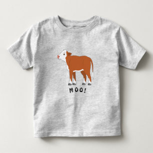 T-shirt Pour Les Tous Petits Les veaux de Hereford vont MOO !