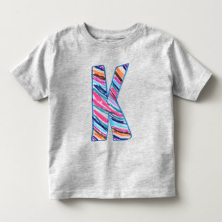 T-shirt Pour Les Tous Petits Lettre K multicolore colorée comme dans Kay
