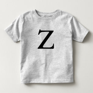 T-shirt Pour Les Tous Petits Lettre Z monogrammée noir chemise initiale