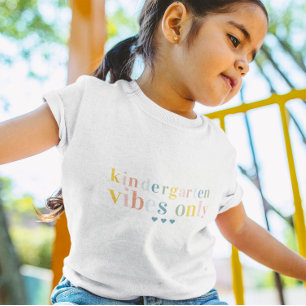 T-shirt Pour Les Tous Petits Lettres Arc-en-ciel Colorées 1er Jour d'École