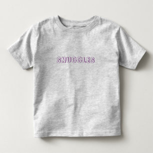 T-shirt Pour Les Tous Petits Lettres lilas lavande "Snuggets"