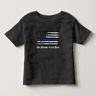 T-shirt Pour Les Tous Petits Ligne bleue mince Hero
