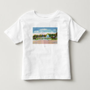 T-shirt Pour Les Tous Petits Ligne d'arrivée de voie de course de Saratoga vue