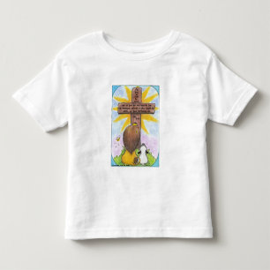 T-shirt Pour Les Tous Petits Lion et agneau à la croix