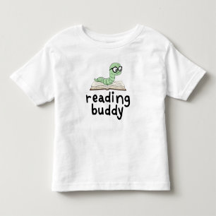 T-shirt Pour Les Tous Petits Lire Buddy Cute Bookwort Avec Livre