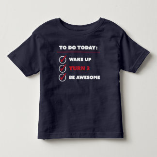 T-shirt Pour Les Tous Petits Liste d'anniversaire de 3 ans