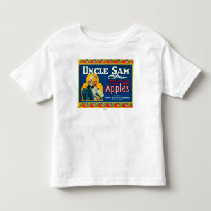 T-shirt Pour Les Tous Petits L'Oncle Sam Apple marquent (bleu) - Wapato, WA
