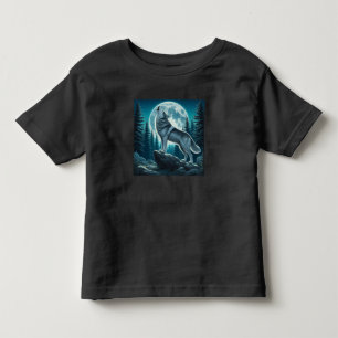 T-shirt Pour Les Tous Petits Loup hurlant