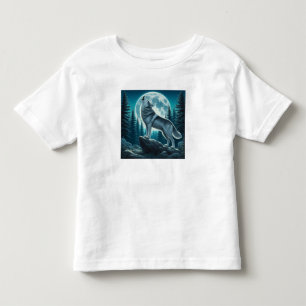 T-shirt Pour Les Tous Petits Loup hurlant