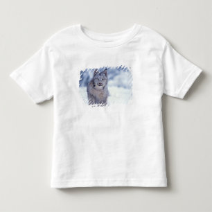 T-shirt Pour Les Tous Petits Lynx dans la neige au pied des collines