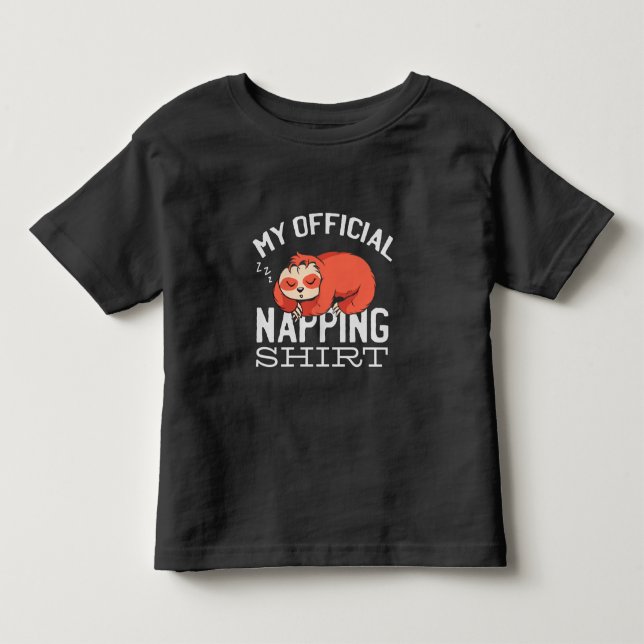 T-shirt Pour Les Tous Petits Ma chemise de sieste officielle - Lazy sombrer Slo (Devant)