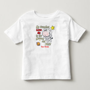 T-shirt Pour Les Tous Petits Ma grand-mère m'aime l'astronaute de vache