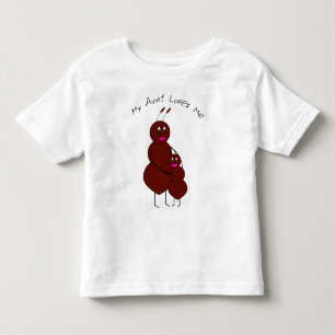 T-shirt Pour Les Tous Petits Ma Tante M'Aime Chemise De La Fourmi