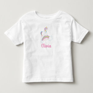 T-shirt Pour Les Tous Petits Magique Rainbow Unicorn Anniversaire Personnalisé