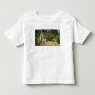 T-shirt Pour Les Tous Petits MaineView d'un cabine de rondin dans les bois du