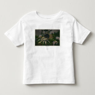 T-shirt Pour Les Tous Petits MaineView Nice d'un crochet de truite grise du