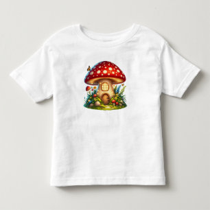 T-shirt Pour Les Tous Petits Maison de champignons enchantée Magique Cottage