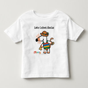 T-shirt Pour Les Tous Petits Maisy rassemblant des coquilles à la plage