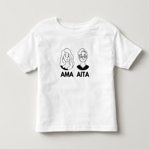 T-shirt Pour Les Tous Petits Maman et papa en Basque - Ama eta Aita