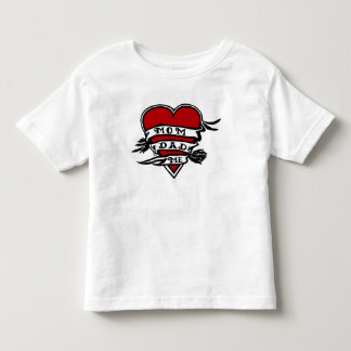 T-shirt Pour Les Tous Petits Maman, papa, et moi, coeur