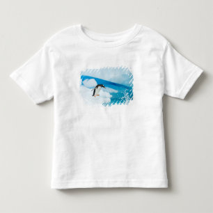 T-shirt Pour Les Tous Petits manchot papou, Pygoscelis papua, sautant