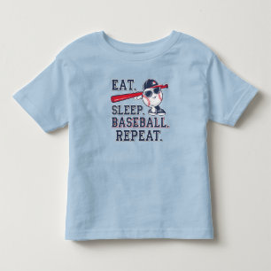 T-shirt Pour Les Tous Petits Manger. Dormir. Balle de baseball. RépéterT-shirt