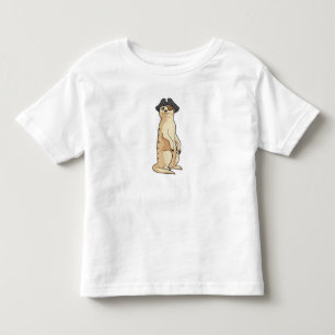 T-shirt Pour Les Tous Petits Meerkat comme Pirate avec casquette pirate