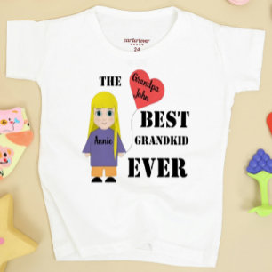 T-shirt Pour Les Tous Petits "MEILLEUR ENFANT JAMAIS" mignonne fille coeur pers