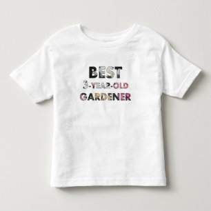 T-shirt Pour Les Tous Petits Meilleur Gardener Rose de 3 ans