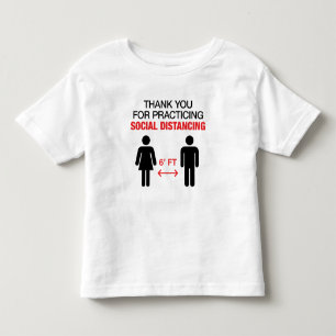 T-shirt Pour Les Tous Petits Merci Pour Pratiquer La Distance Sociale