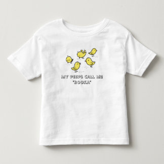 T-shirt Pour Les Tous Petits Mes piaulements m'appellent "Booka "