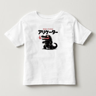 T-shirt Pour Les Tous Petits Miami Floride Alligator Kaiju Art 