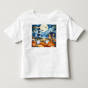 T-shirt Pour Les Tous Petits Mignon, Nautique/côtier Halloween fantôme/citrouil