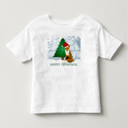 T-shirt Pour Les Tous Petits Mignon sweat-shirt en fleece renard de Noël