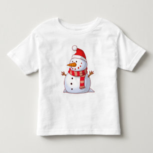 T-shirt Pour Les Tous Petits Mignonne bonhomme de neige de Noël