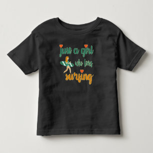 T-shirt Pour Les Tous Petits Mignonne citation estivale Juste une fille qui aim