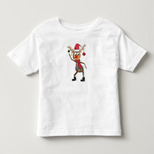 T-shirt Pour Les Tous Petits Mignonne Whimsical Dancing Christmas Deer