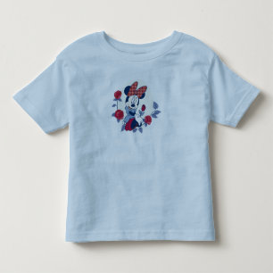 T-shirt Pour Les Tous Petits Minnie cueille une rose