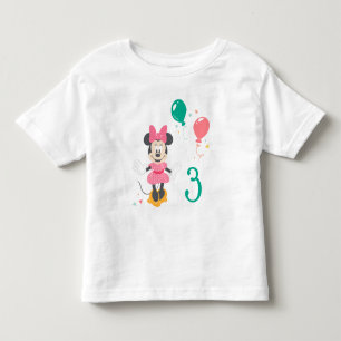 T-shirt Pour Les Tous Petits Minnie Mouse Chalkboard 3e anniversaire
