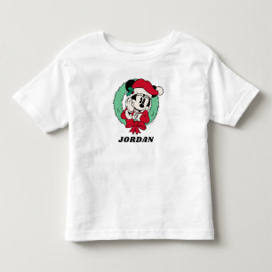 T-shirt Pour Les Tous Petits Minnie Mouse Couronne de Noël mignonne