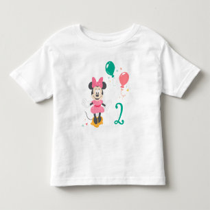 T-shirt Pour Les Tous Petits Minnie Mouse Tableau 2ème Anniversaire