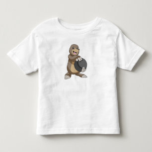 T-shirt Pour Les Tous Petits Mole à Bowling avec Bowling balle
