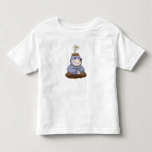 T-shirt Pour Les Tous Petits Mole avec Fleur marguerite