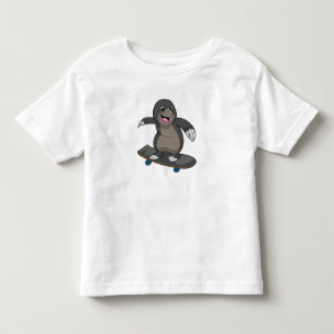 T-shirt Pour Les Tous Petits Mole en skate avec skateboard