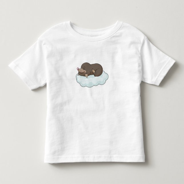 T-shirt Pour Les Tous Petits Mole sur nuages (Devant)
