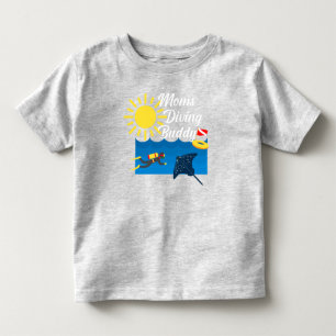 T-shirt Pour Les Tous Petits Moms Diving Buddy Design - Toddler Fine Jersey T-S