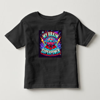 T-shirt Pour Les Tous Petits Mon cerveau est la superpuissance ✨
