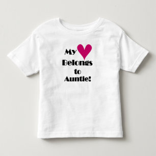 T-shirt Pour Les Tous Petits Mon coeur appartient à la tante