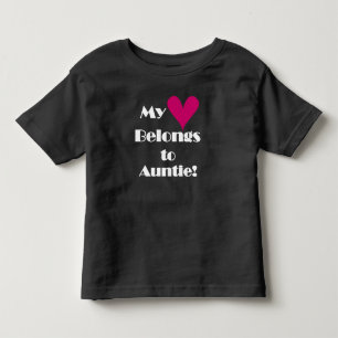 T-shirt Pour Les Tous Petits Mon coeur appartient à la tante