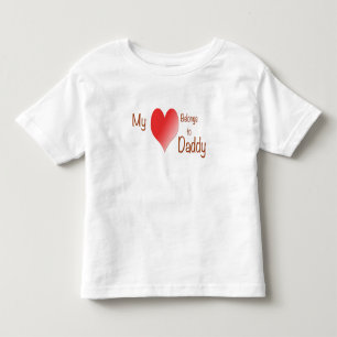 T-shirt Pour Les Tous Petits Mon coeur appartient à papa